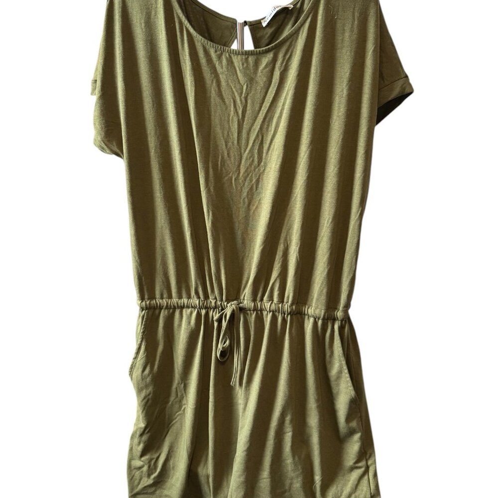 Women’s Olive Green Romper with Pockets – Size XL/16